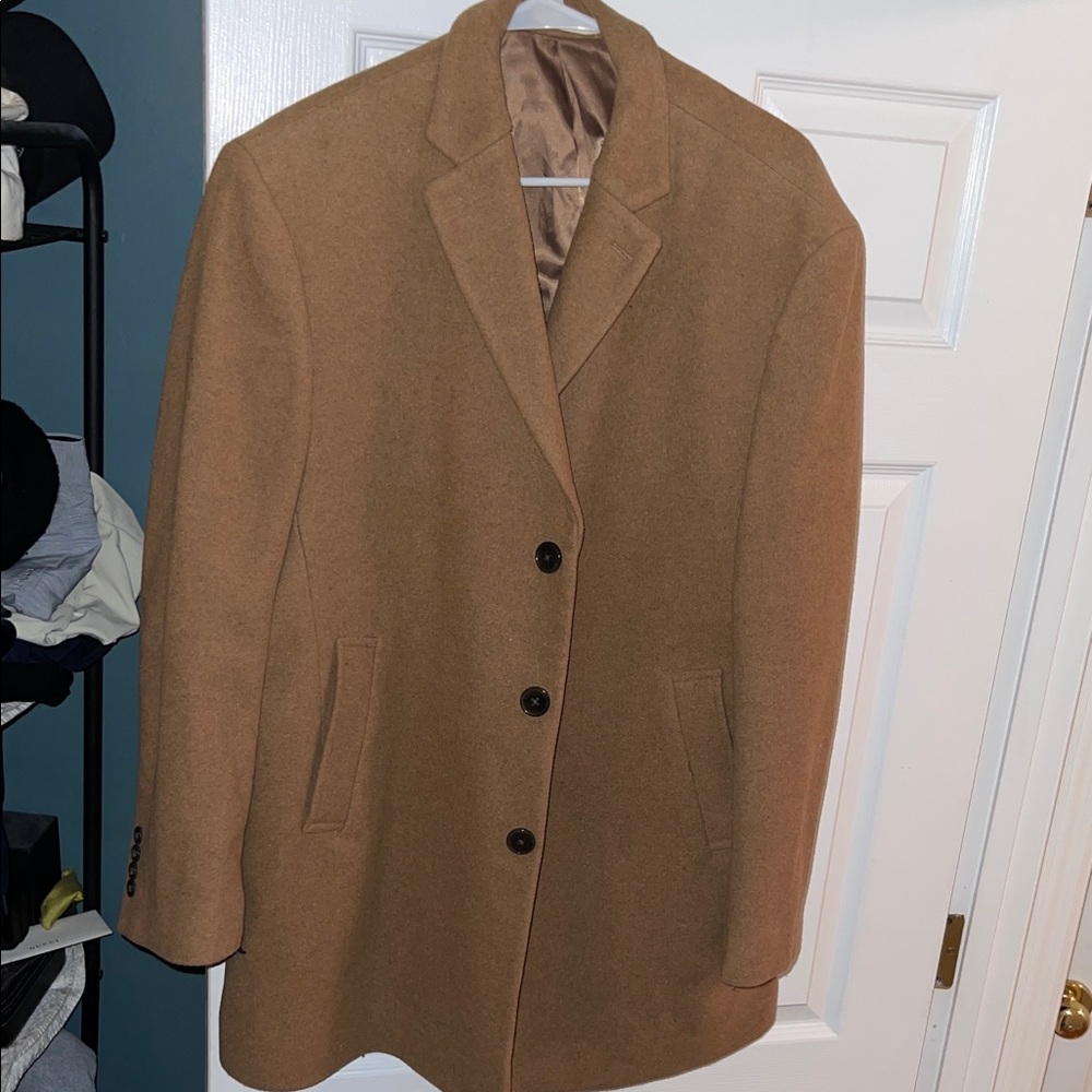 Men's Tan Wool Coat